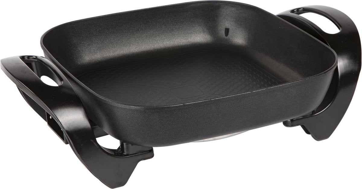 Skoov Hapjespan – 2-in-1 Elektrische BBQ Grill met Hotpot - Met Deksel – Multifunctionele Smokeless Non-stick Pan – Indoor Grill & Fondue