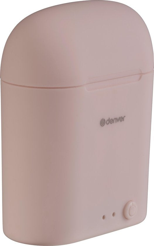 Denver TWE-46 - Earbuds - Wireless - Draadloos Oordopjes - Bluetooth - met oplaad case - handsfree - sporten - headset - In-ear - Bluetooth 5.0 - Roze