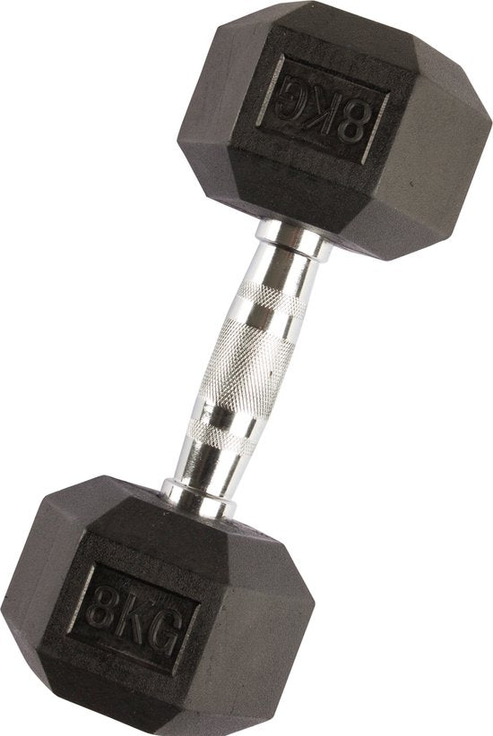 VirtuFit Hexa Dumbbell Pro - 8 kg - Hexagon Dumbbell - Duurzaam en Slijtvast - Krachttraining - Gewicht - CrossFit & Fitness - Geschikt voor Beginners en Professionals - Per Stuk Verkocht