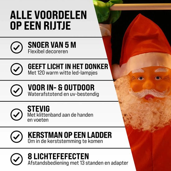 Monzana LED Kerstman 240cm - Binnen/Buiten – Incl. Afstandsbediening