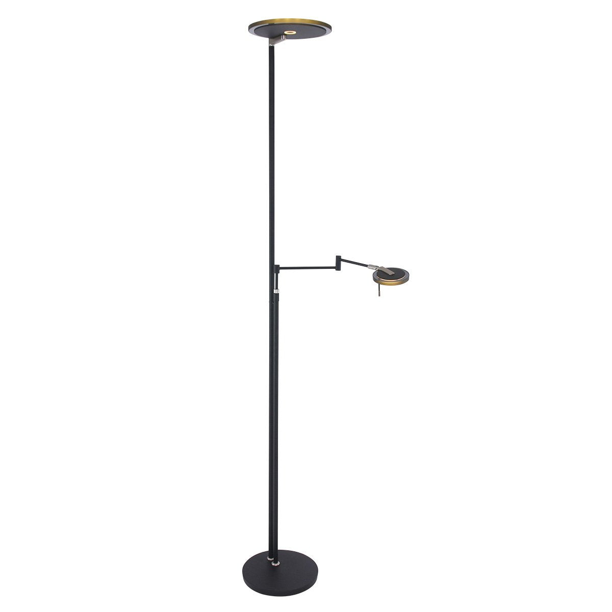 Vloerlamp woonkamer industrieel Turound LED 2663ZW Zwart