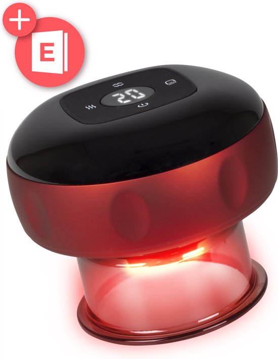 Nuvance - Elektrisch Cellulite Massage Apparaat - 12 Standen en Temperaturen - Volledig Lichaam - Cupping Cups Set Massage - Cellulite Cups - Hijama Cups - Anti Cellulitis