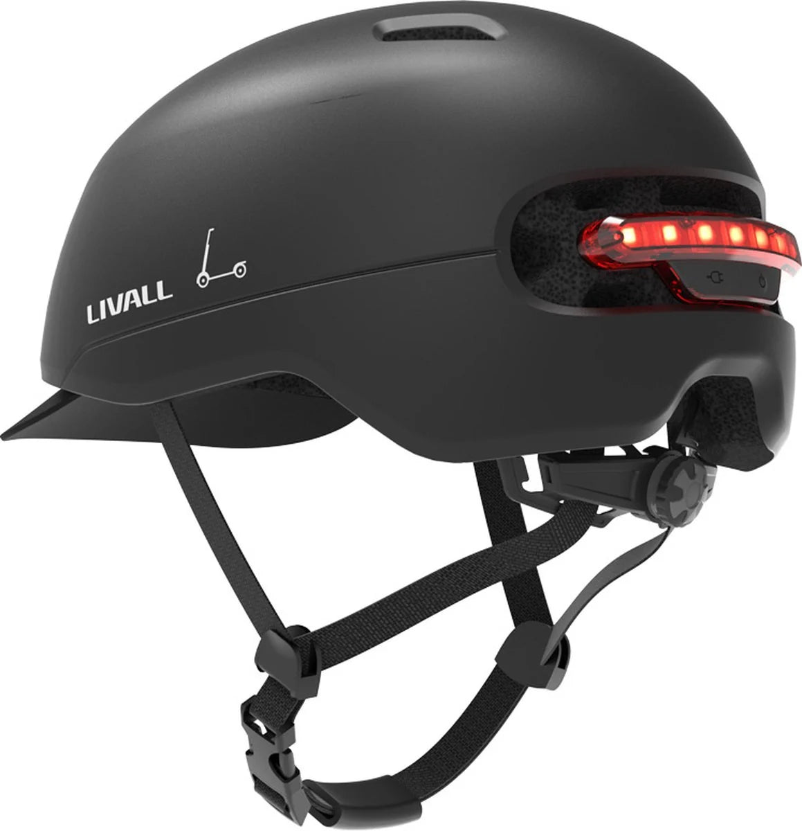 Livall - Helm - C21 Smart Bicycle - Groot 57-61 cm - Geschikt voor Speed Pedelec & Bromfiets - SOS-functie - Remlicht - Zwart