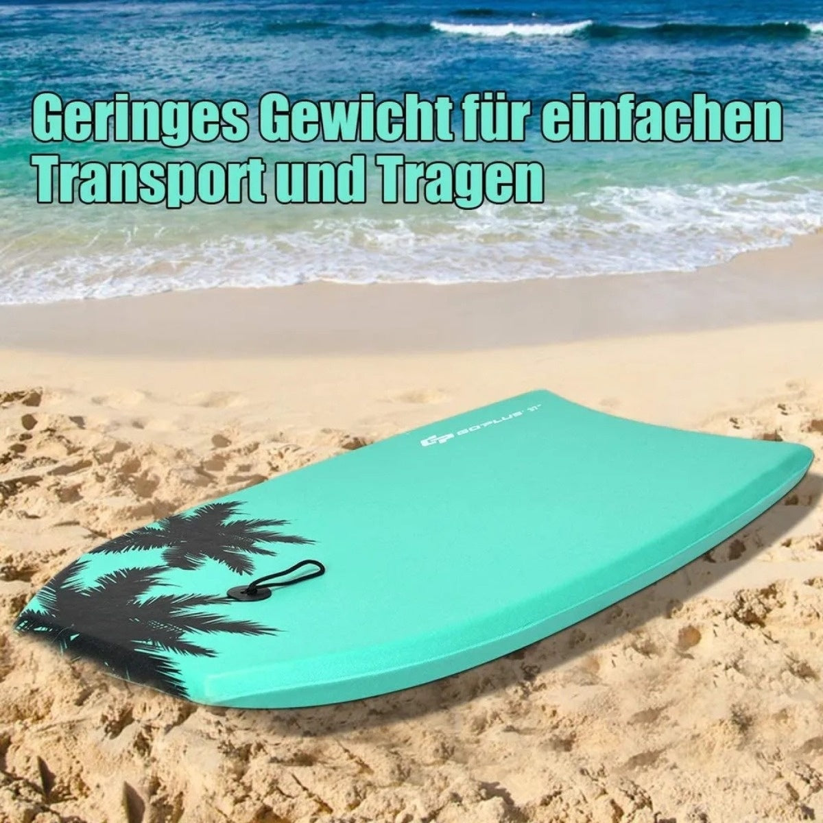 Coast bodyboard zwemboard zwemplank surfplank kinderen 83 x 47 x 5,5 cm groen