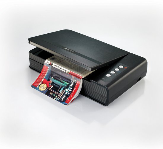 Plustek OpticBook 4800 Boekenscanner - Zwart - A4 - 1200 x 2400 dpi - CCD-sensor - USB - 49,1 x 29,1 x 10,2 cm