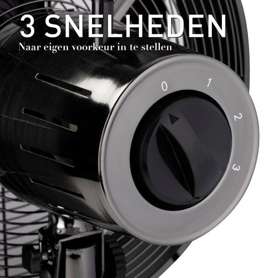 Lifetime Air Statiefventilator - 230V - Hoogte 85-125 CM - 3 Snelheden - Oscillerende Functie - Kantelbaar - Zilver