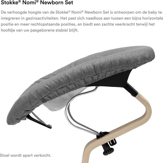 Stokke Nomi Newborn Set Zwart Grijs Zand