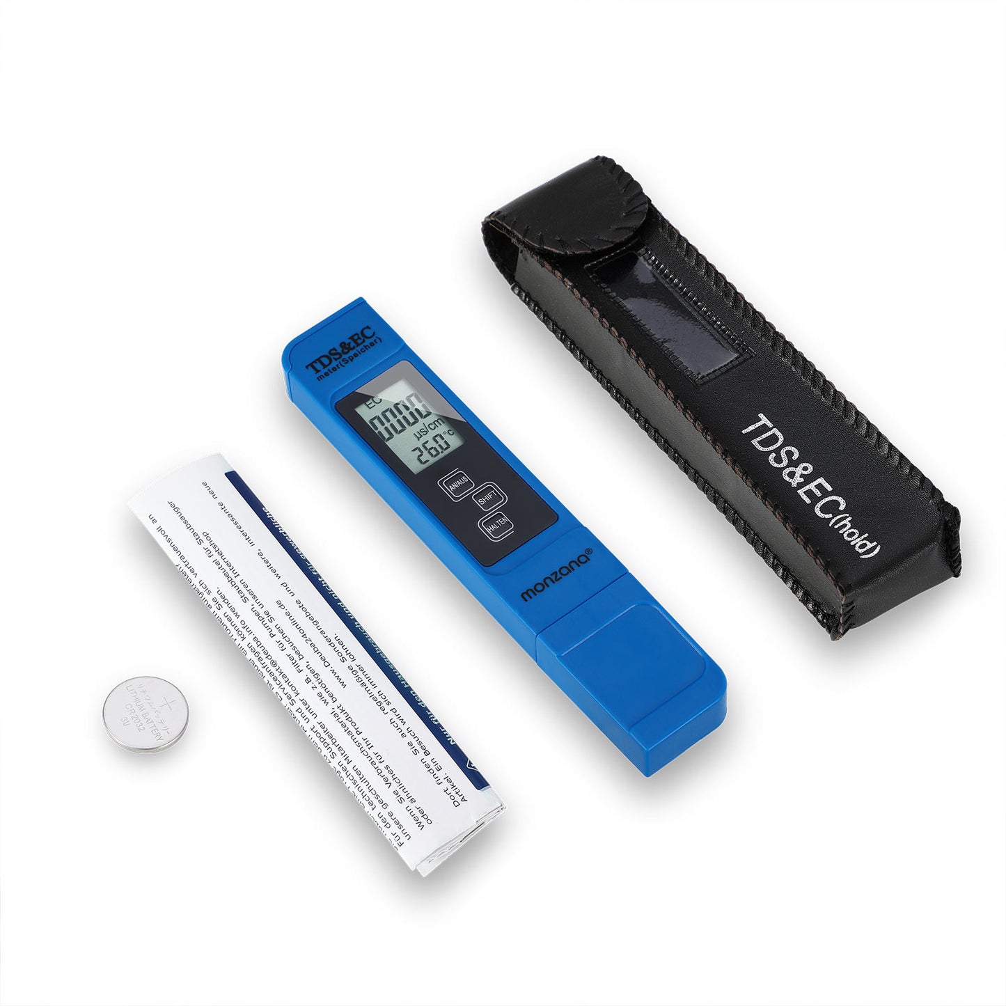 Monzana Digitale watertester met LCD-display 3in1 - TDS- EC- en temperatuurmeetapparaat