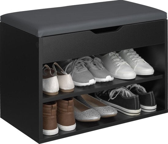 tectake® - Schoenenbank Jasmina zwart SKU: 403615