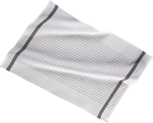 Keukenhanddoek 50x70cm, set3, streep witte midden, grijs