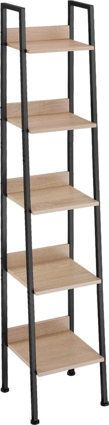 tectake - Wandrek ladderrek boekenrek - Folkestone industrieel lichtbruin - 404705