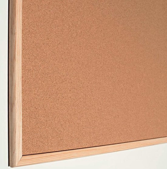 Esselte Prikbord - Kruk - 80x60cm - Met speldjes - Natuurbruin