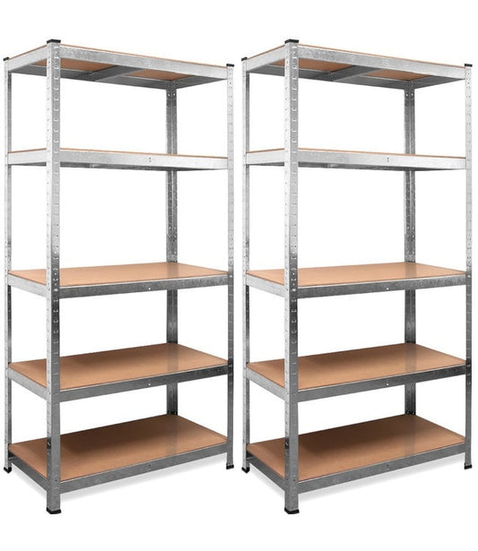 Stellingkast Set van 2 - 180x90x40cm Metaal MDF 1750kg – Zilver