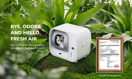 Furbulous Automatische Kattenbak met App Control, 60L Grote Veilige Kattenbak voor Meerdere Katten met Geurverwijderaar Wit-2.4G-netwerk-Auto-Pack & Seal kattenbak, zelfreinigend en navulbaar, grote capaciteit, slimme app, stille werking