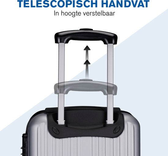 Slazenger Kofferset 2 Delig - Handbagage Trolley 26L en Ruimbagage Koffer 71L - Zilver