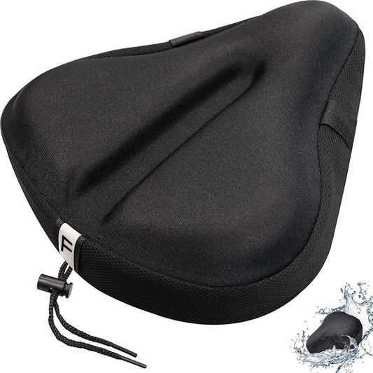 TIKKENS® Zadelhoes Fiets Gel 3D - Regenhoes Waterdicht - Fietszadeldek Silicone - Zitkussen - Fietszadelhoes - Zwart