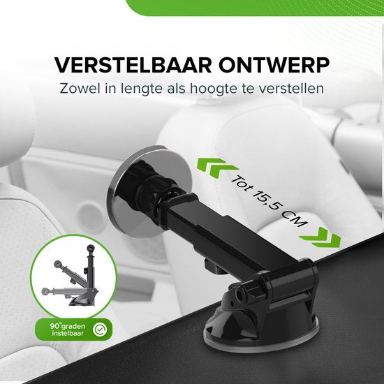 iSetchi Telefoonhouder - Auto - Sterke Zuignap - 3-in-1 - Dashboard