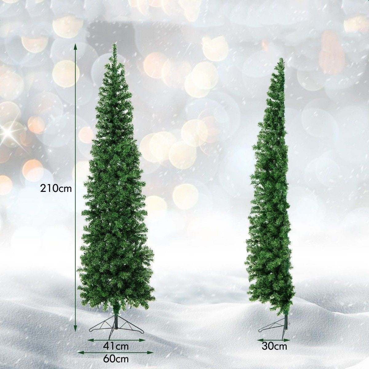 Coast Halve Kunstkerstboom met 150 LED-lampjes - 210 cm