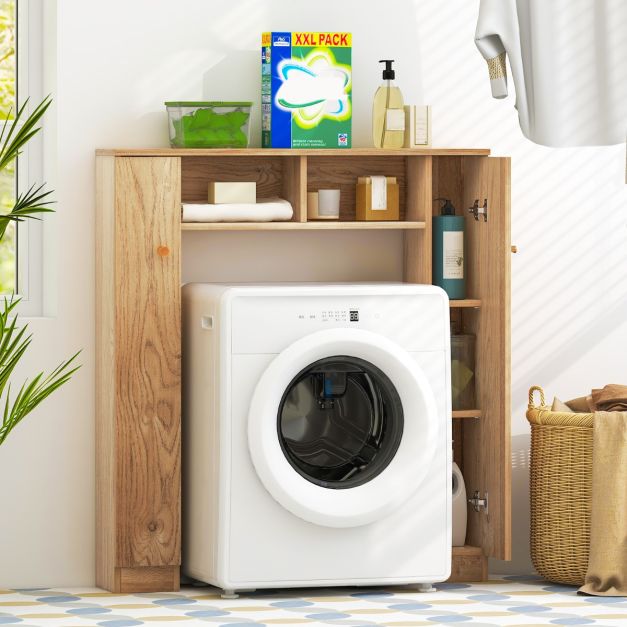 Cost Toilet Toiletkast met Dubbele Deur - Hout - Bruin -  87,5x18x98 cm