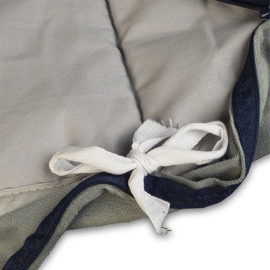 Hoes voor de verzwaringsdeken van EL-Life | Voor de 7kg en 9kg variant van 150x200cm | Gemaakt van 100% biologisch katoen | Blauw & grijs