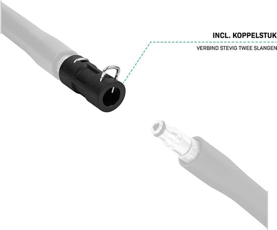 VONROC Hogedrukslang/verlengslang 15 meter - PVC - 170bar - voor VONROC V14C, V14, V18, V22 series Hogedrukreinigers