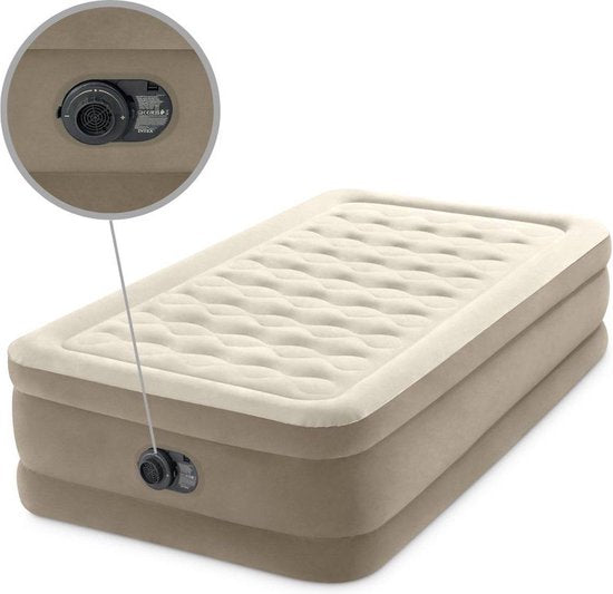 Intex Twin Ultra Plush Luchtbed met ingebouwde pomp - 191x99x46 cm