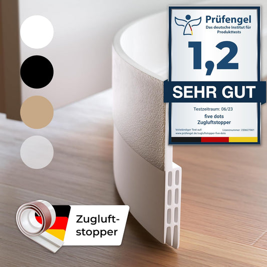 five Dots Tochtstrip met Plakrand - silicone pure white - 1 Stuk