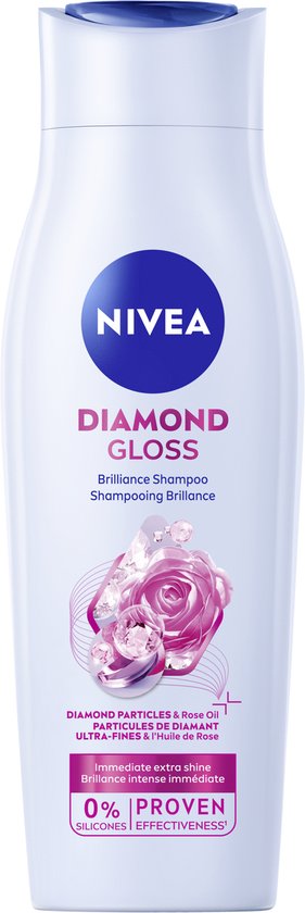 NIVEA Diamond Gloss Care Haar Shampoo - met Diamantdeeltjes - Macadamia Olie - Haarshampoo - Voordeelverpakking - 6 x 250 ml