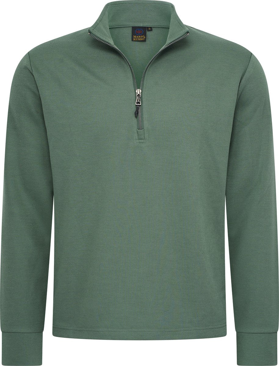 Mario Russo Pique Longsleeve - Heren - Zacht Katoenmix - Tijdloze Pasvorm