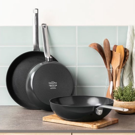 Greenpan Evolution Eco Wokpan - Ø28cm - Keramische Antikleeflaag - PFAS vrij