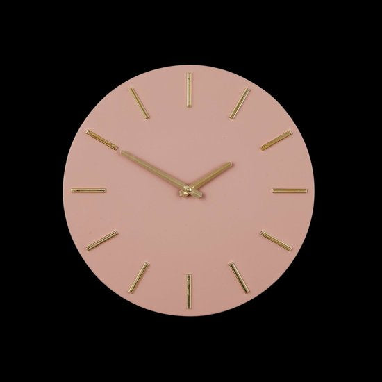 Mica Decorations Brixen Wandklok - Ø36 cm - Roze