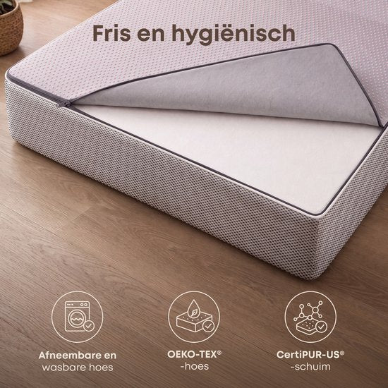 CozySense® Opvouwbare Matras 75x200 cm – Logeermatras – Vouwmatras – Ademend – Afneembare Hoes & Draagtas – 10 cm Dik – Medium