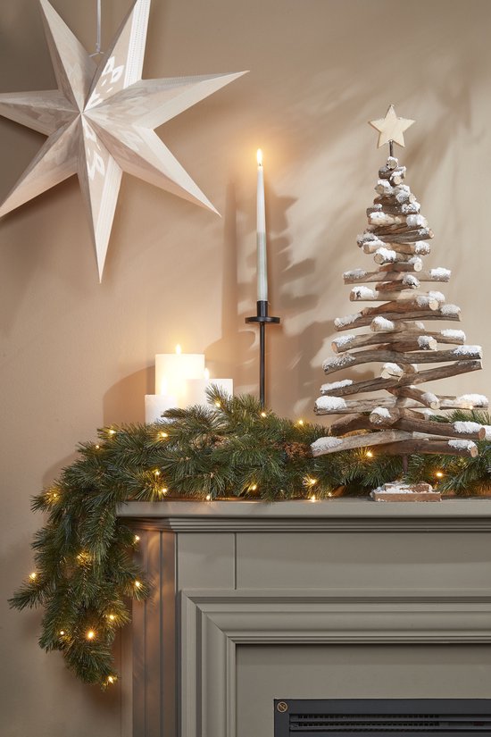 Triumph Tree Forest Frosted Guirlande met LED Verlichting - L270 cm - Groen