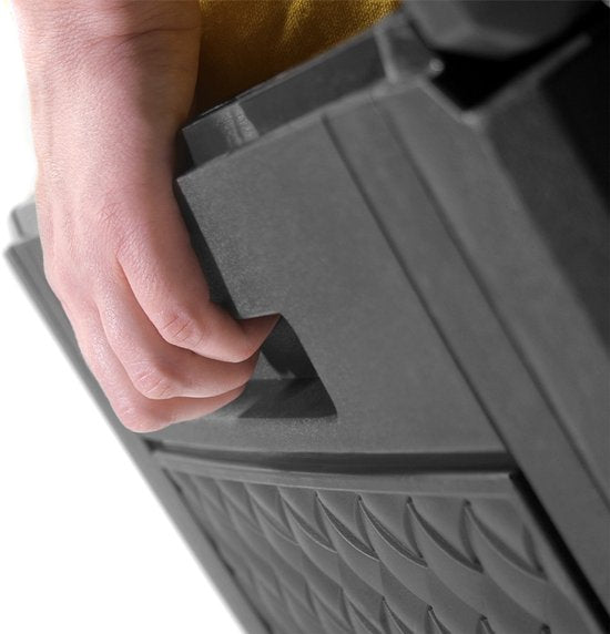 Opbergbox 310L UV-Bestendig Weerbestendig Wielen Tuinbox Rotan-look Antraciet