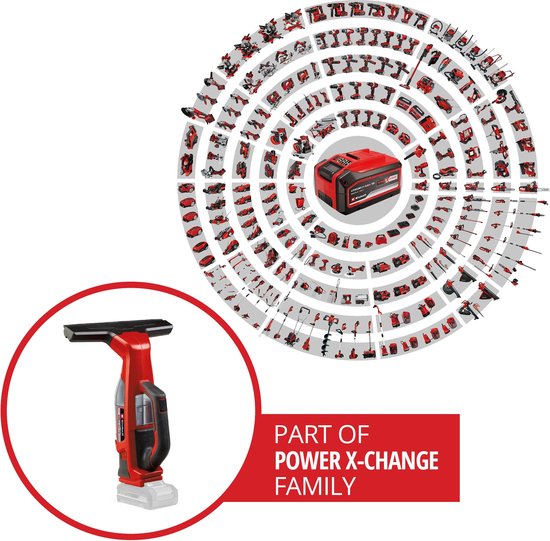 Einhell Accu Ruitenreiniger BRILLIANTO Li Solo - Power X-Change - 18V/Li-ion - Werkbreedte: 28 cm - Excl. accu en lader