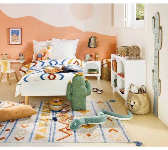 Atmosphera Kids Set Tekentafel/Kindertafel + Kinderstoelen - 58x38x43cm - Wit