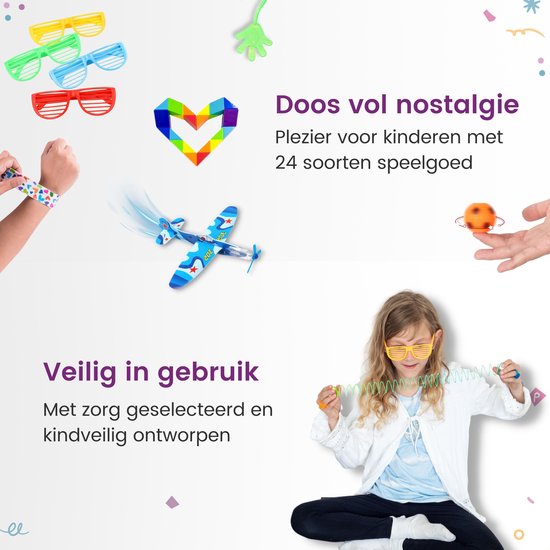 Partizzle 150x Traktatie Uitdeelcadeautjes Pakket - Fidget Toys - Pinata Vulling - Fidgets Box met Spinner en Pop it Klein Speelgoed - Carnaval Grabbelton Weggeef Cadeautjes - Voor kinderen
