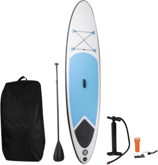 Dunlop Opblaasbaar Sup Board met Accessoires - Blauw/Wit - 305 x 71 x 10 cm