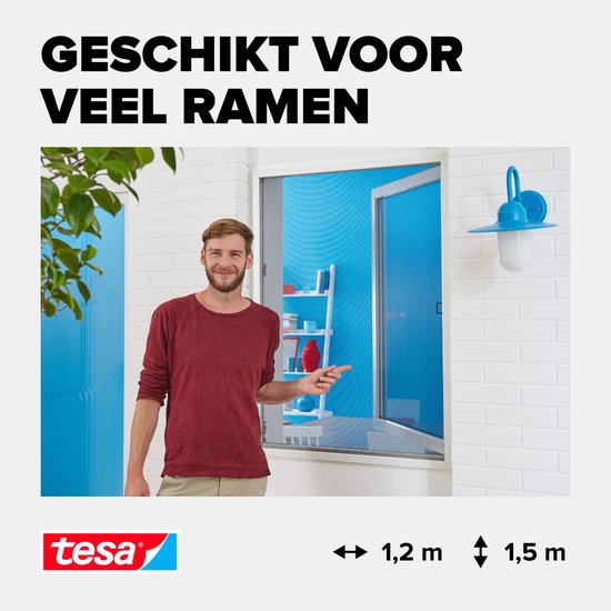 tesa ALU COMFORT 55195-00002-00 Vliegenhor (b x h) 1200 mm x 1500 mm Wit 1 stuk(s)