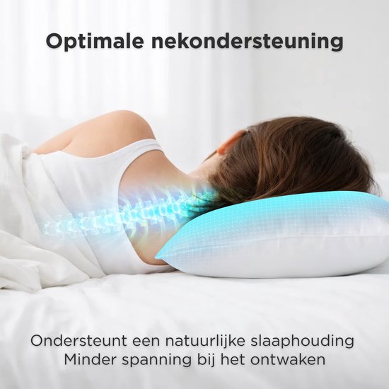 CozySense® Hoofdkussen - Set van 2 - 50x70 CM - Ademend Slaapkussen met Zachte Microvezel Hoes - Hotel Kussen - Pillow - Voor Zij-, Buik- en Rugslapers