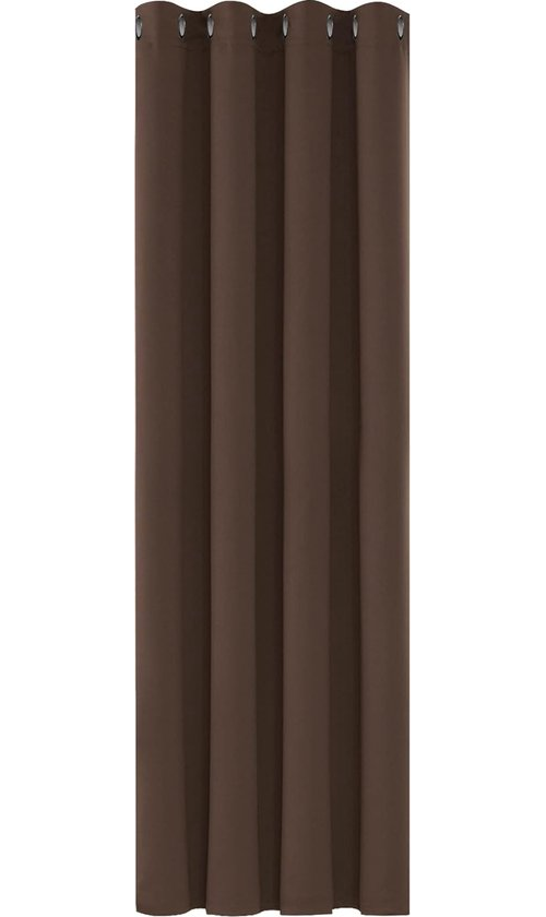 Deconovo Verduisterend Gordijn met Oogjes 132x214 cm – Bruin – 1 Paneel – Warmtewerend & Verduisterend – Gordijn voor Woonkamer & Slaapkamer