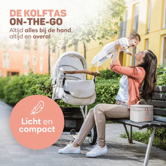 Vulpes Goods® Babycare - Luxe Koeltas met Koelelement - Voor Onderweg - Kolftas - Moedermelk tot 12 uur Koel - Koeltas Kolf - Koeltas Moedermelk - Bewaartas Babyvoeding - Premium Grey