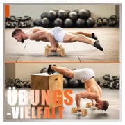 DH FitLife Houten Push-Up Grips - Set van 2 - Beuken - Max. 200 kg