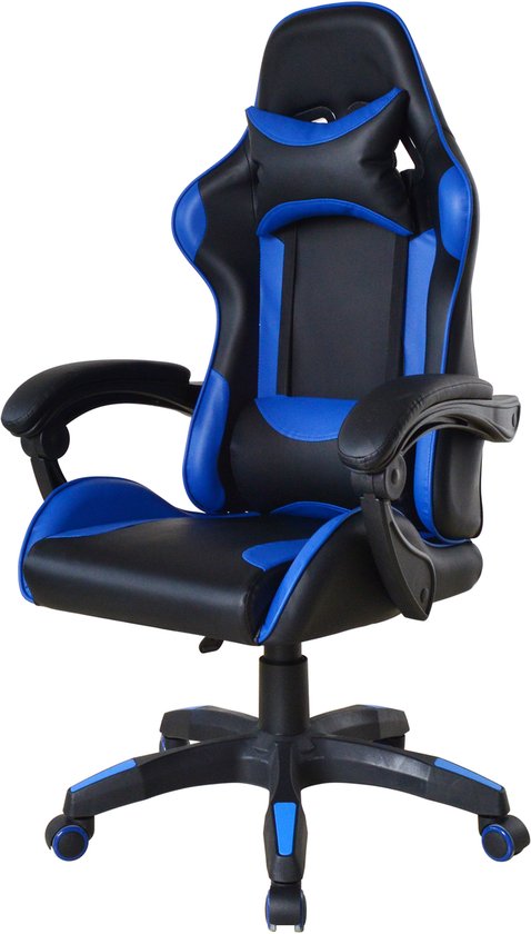 VDD Gaming - Gamestoel - Game Stoel - Gamingstoel - Gamestoel Zwart- Gamestoel Blauw - Bureaustoel - Bureau Stoel - Verstelbaar - Ergonomisch - Max 120 kg