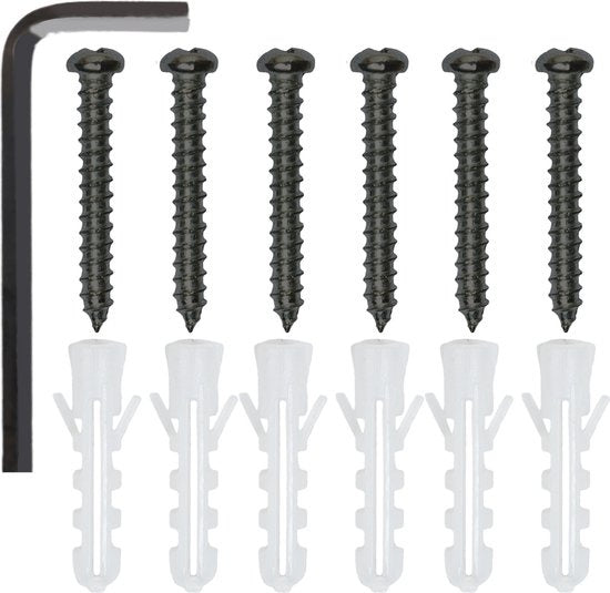 tectake® - 3 Wandplanken Cowell industrieel donkerbruin - 404429