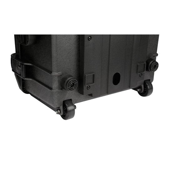 Perel Harde koffer, trolley, telescopisch handvat, waterdicht (IP67), noppenschuim, plukschuim, 4 sloten, polypropyleen, zwart, 604 x 473 x 283 mm