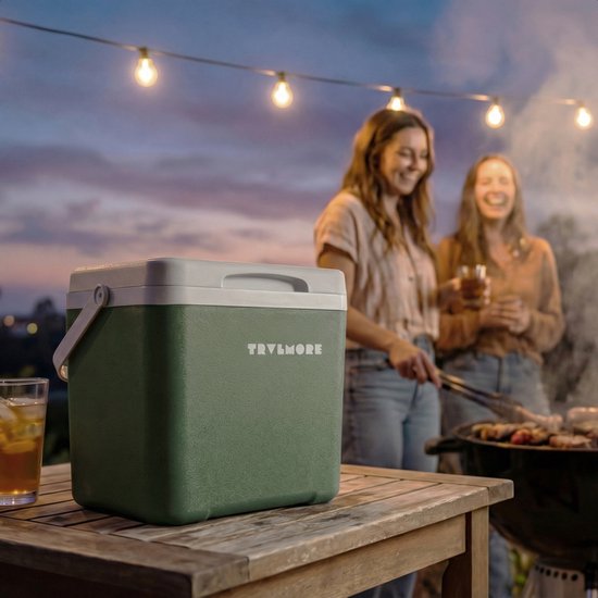 TRVLMORE Koelbox 7L - Frigobox - Inclusief Koelelement - Koelbox Klein - Groen