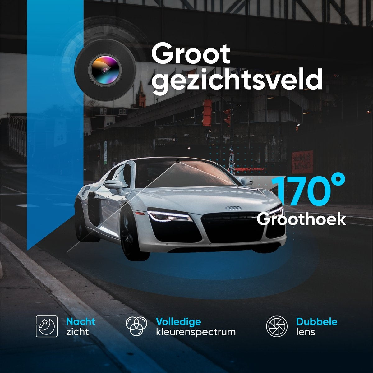 AyeCam Dashcam Pro Max - FULL HD & Nachtvisie – G-Sensor - Incl 32GB SD - Dashcam voor Auto - Met App