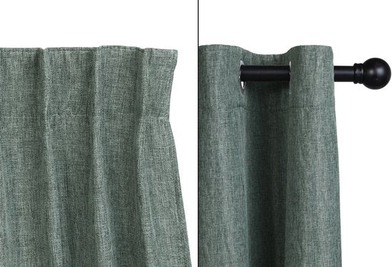 Lifa Living - Beige Luxe Gordijnen - Verduisterend - Polyester - Met 8 Ophangringen - 150 x 260 cm