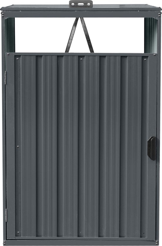 AXI Owen metalen Containerombouw Antraciet - Kliko ombouw voor 1 afvalcontainer – Max. 240L – Goede ventilatie